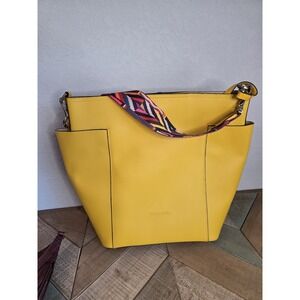 Bostanten Yellow Designer Leather Handbag Hobo Bucket‎ Bag NEW Crossbody Pouch
